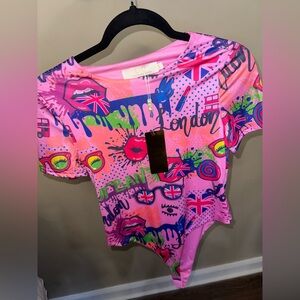 Colorful Graphic Bodysuit